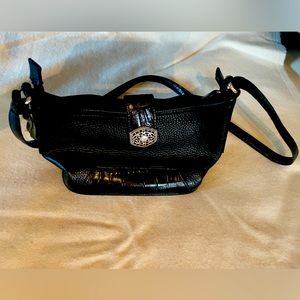 Beautiful black Brighton shoulder bag. Red fabric interior excellent condition